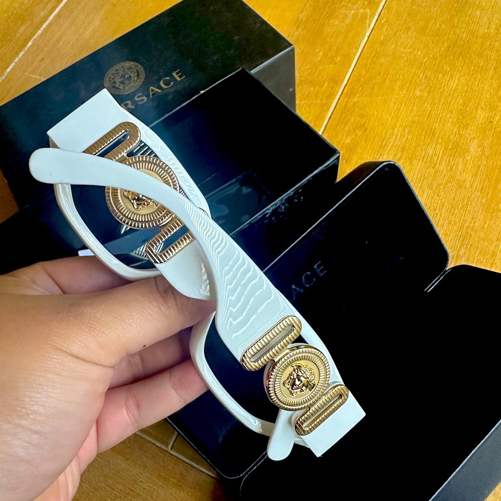 Versace white glasses